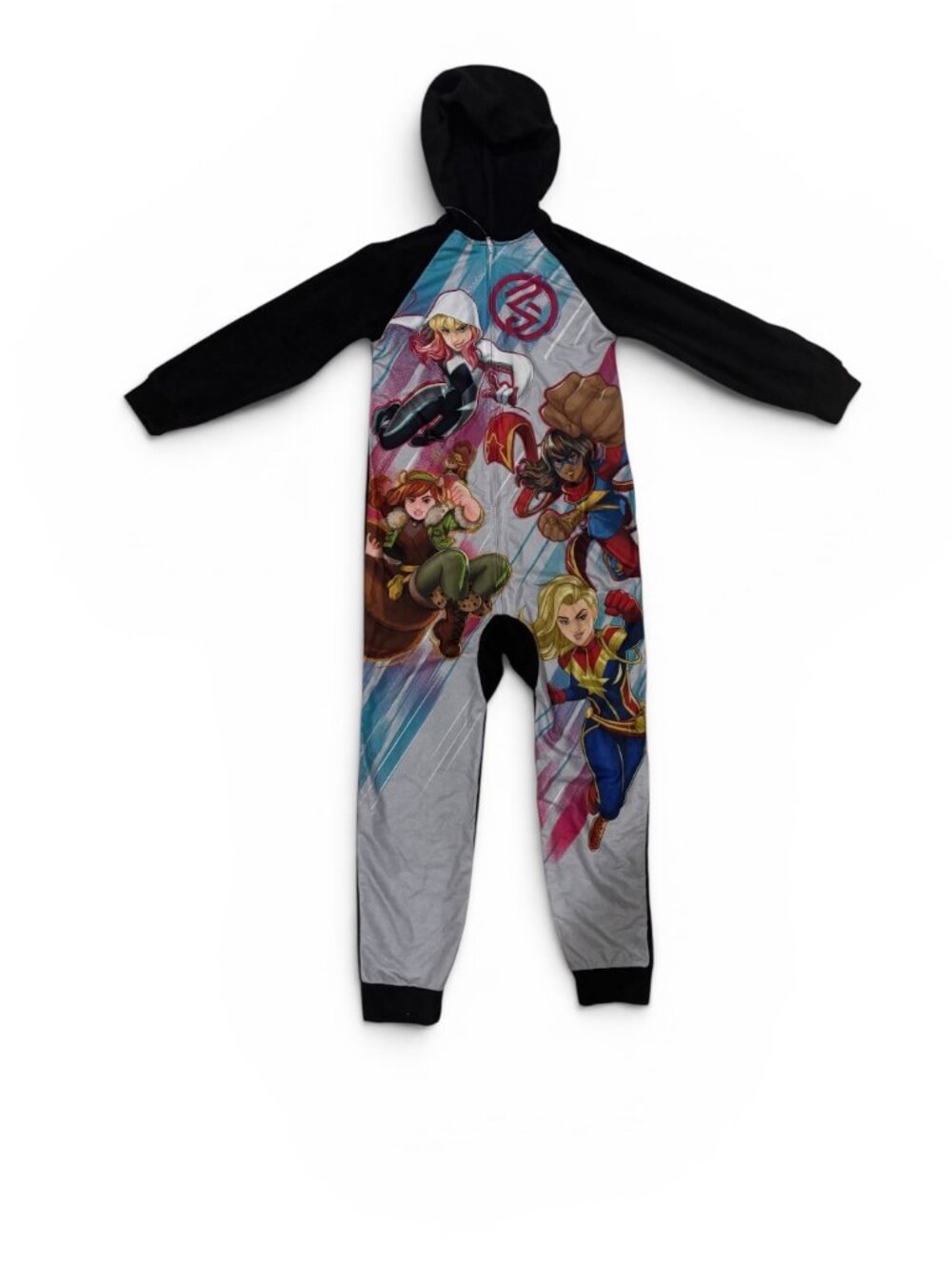 Marvel Rising Girls Quake & Squirrel Girl Blanket Sleeper Union Suit Pajamas Med